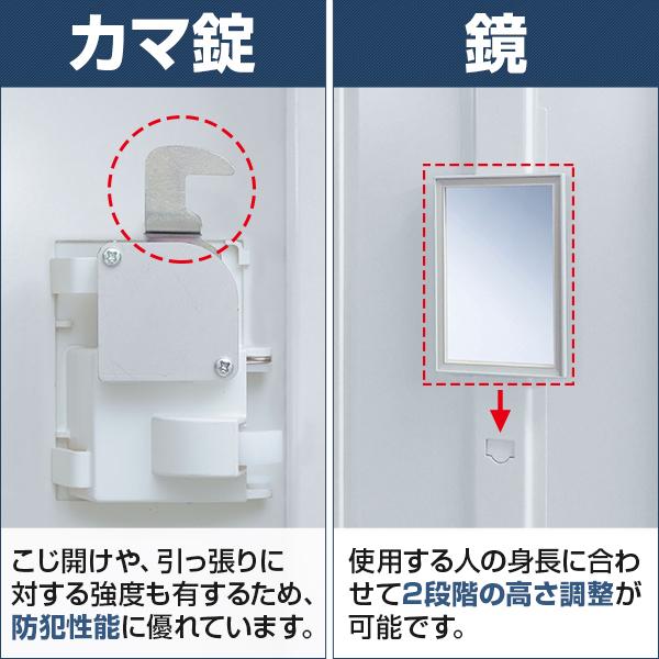 4人用 更衣室ロッカー 収納 職場 オフィス スチールロッカー 鍵付き シリンダー錠 幅900×奥行515×高さ1800mm 国産 完成品｜officecom｜05