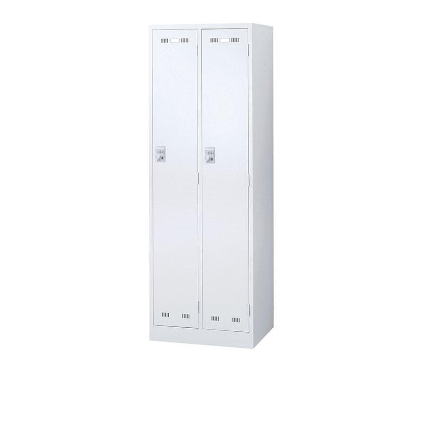 ロッカー　ホワイト　２つ 送料無料】 2人用 スチールロッカー ホワイト ダイヤル錠 幅608