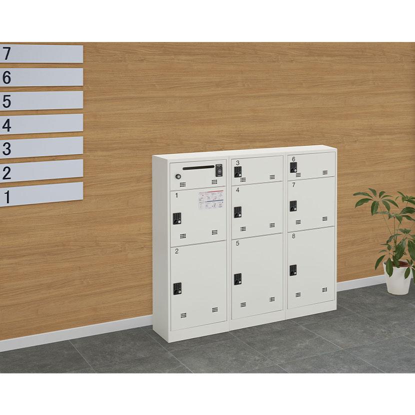 宅配ボックス 投入口有り STK-301N-W 幅480×奥行300×高さ1290mm 国産 完成品の画像