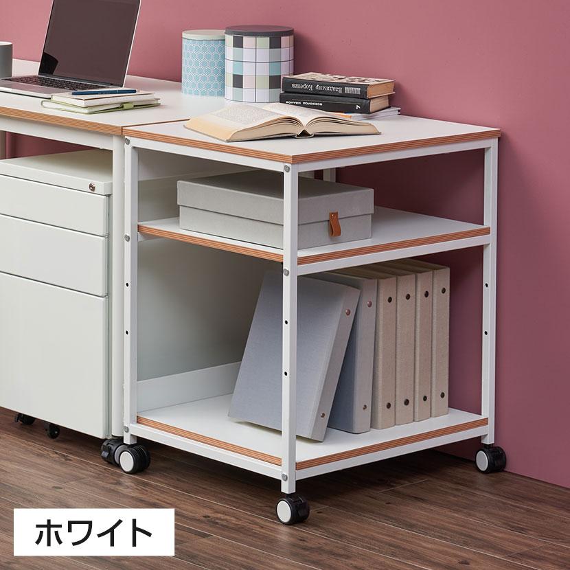 法人送料無料 レシル 高耐荷重 プリンターワゴン プリンター台 3段 総耐荷重90kg A4対応 可動棚付き 幅620×奥行526×高さ720mm プリンターラック 木目調 | オフィスコム | 06