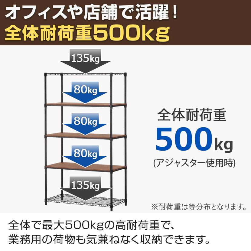 オフィスコム 法人様限定 スチールラック 5段 木棚 可動棚 耐 オフィスコム 法人様限定 スチールラック 5段 木棚 可動棚 耐
