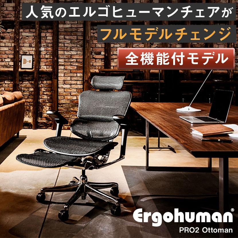 ブラック-ブラック:6月上旬入荷 エルゴヒューマン プロ2 Ergohuman PRO2 オットマン内蔵 高機能 メッシュ オフィスチェア デスクチェア 在宅ワーク EHP2-LPL｜officecom｜07