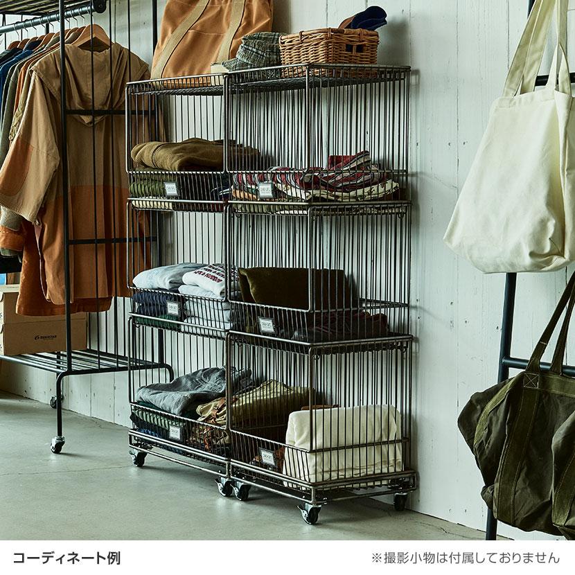 メタルスタッカー L 収納 ラック ランドリーボックス キッチン