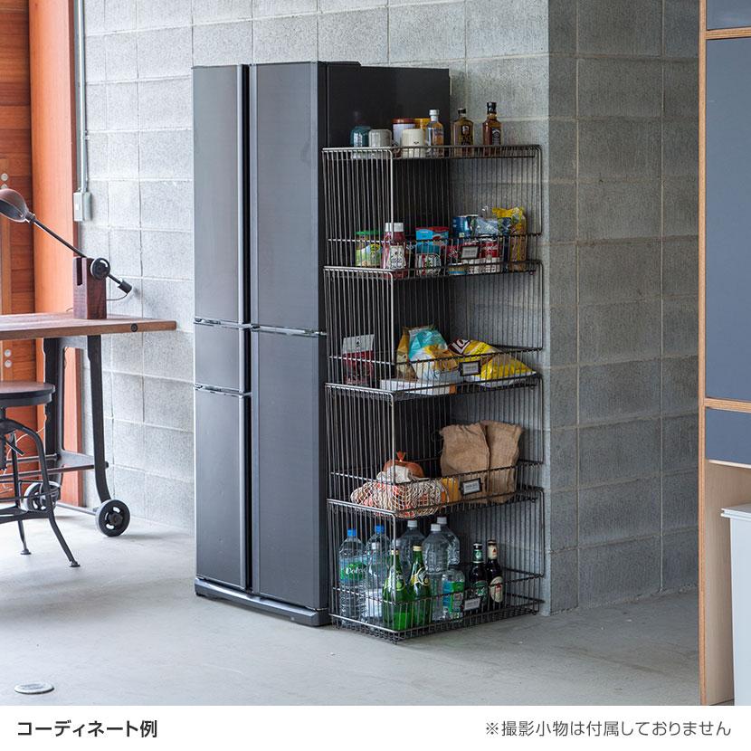 メタルスタッカー L 収納 ラック ランドリーボックス キッチン