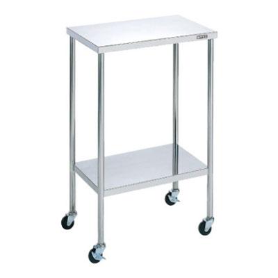 サカエ ステンレスCSワゴン SUS304 ゴム車 棚板2段 耐荷重25kg/段 幅485×奥行315×高さ760mm CSS-1ASU | 