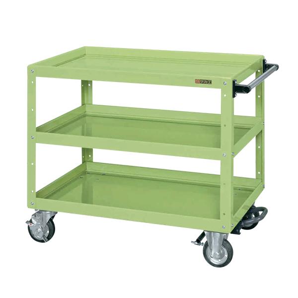 サカエ ニューcsスーパーワゴン ゴム車 サカエ フットブレーキ付 Cswa 907br キャスター付きワゴン 幅900 奥行600 高さ800mm Cswa 907br オフィス家具通販のオフィスコム 通販