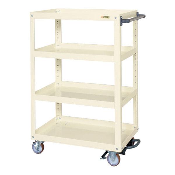 サカエ スーパーワゴン 業務用ワゴン サカエ ナイロンウレタン車 フットブレーキ付き Ekr 0lbrnu 幅750 奥行500 高さ1150mm オフィス家具通販のオフィスコム 通販