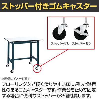 抗菌加工 サカエ 軽量作業台SELタイプ 移動式・直進安定金具無し SEL-0975PUR 幅900×奥行750×高さ810mm SIAAの画像