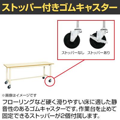 抗菌加工 サカエ 軽量作業台KSタイプ 移動式・直進安定金具無し KS-096PURI 幅900×奥行600×高さ740mm SIAAの画像