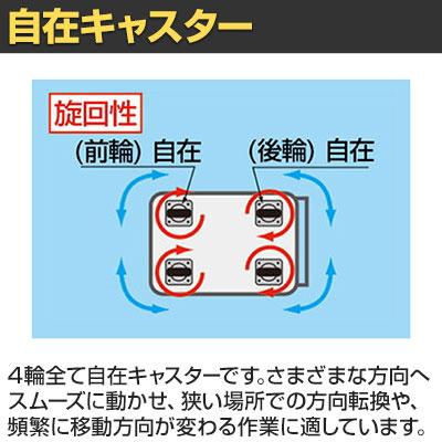 抗菌加工 サカエ 軽量作業台KSタイプ 移動式・直進安定金具無し KS-096PURIG 幅900×奥行600×高さ740mm SIAAの画像