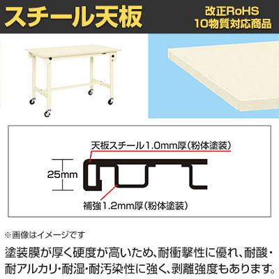 サカエ 軽量作業台CKタイプ 移動式 CK-187SRNI 幅1800×奥行750×高さ810mm_3