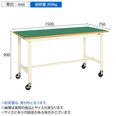 サカエ 軽量作業台 移動式 幅1500×奥行750×高さ900mm KH-59FBI_2