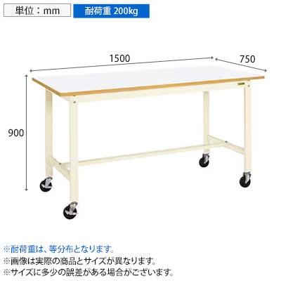 サカエ 軽量作業台 移動式 幅1500×奥行750×高さ900mm KH-59FIVB_2