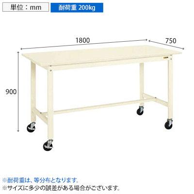 サカエ 軽量作業台 移動式 幅1800×奥行750×高さ900mm KH-69SBI_1