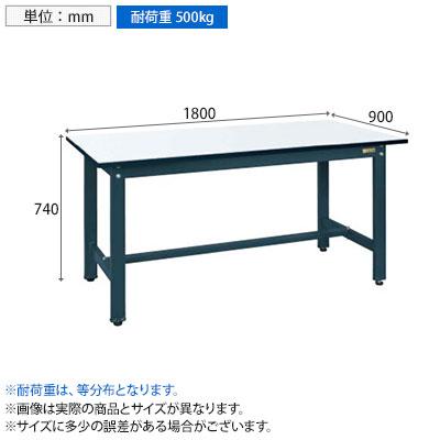 サカエ 実験用中量作業台 メラミン天板 幅1800×奥行900×高さ740mm CSM-189D_2