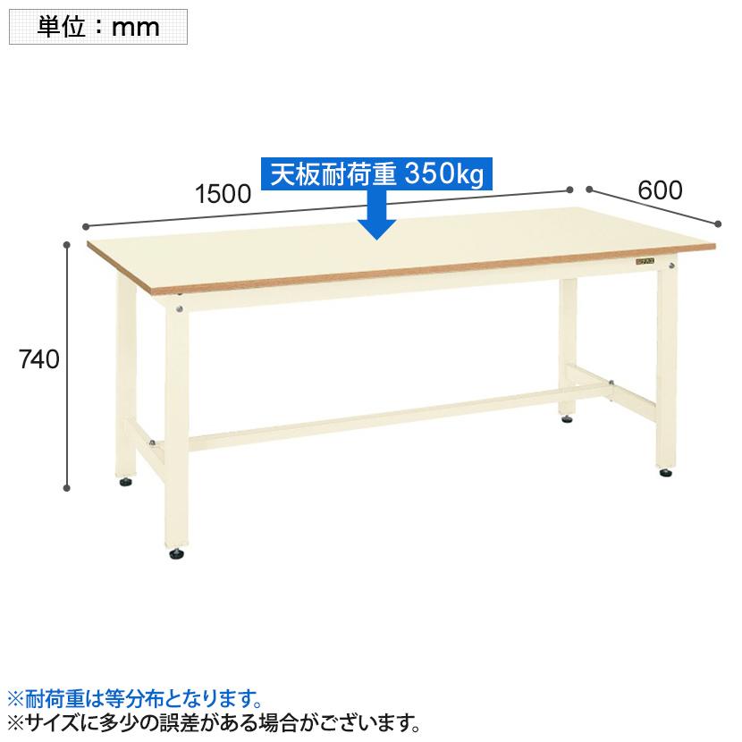 軽量作業台 作業机 KKタイプ 【送付先】 KK-58NI 幅1500×奥行600×高さ740mm