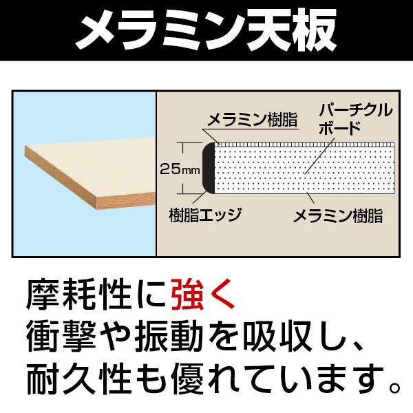 サカエ 中量作業台KTタイプ ワークテーブル 均等耐荷重800kg 幅900×奥行600×高さ740mm グリーン アイボリー KT-383Iの画像
