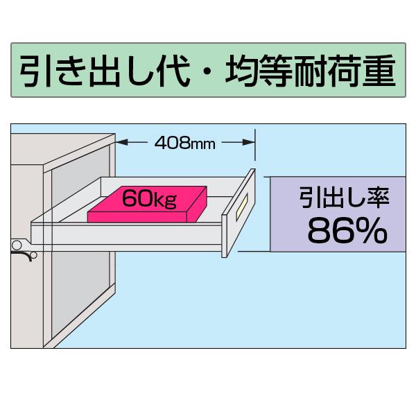 サカエ 軽量キャビネットSVE型 60Kgタイプ SVE-1102 工具収納 外寸:幅500×奥行550×高さ1110mm｜officecom｜02