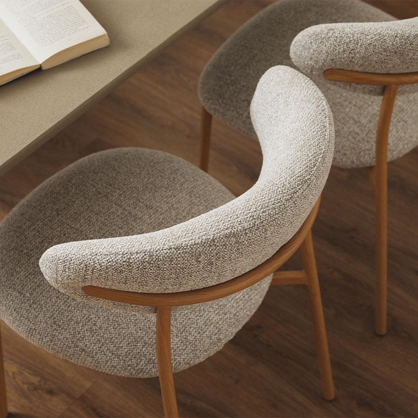 ☆レモネード☆ダイニングチェア 1脚 ブラウン MZ KN回転式ダイニングチェア1脚タモ材