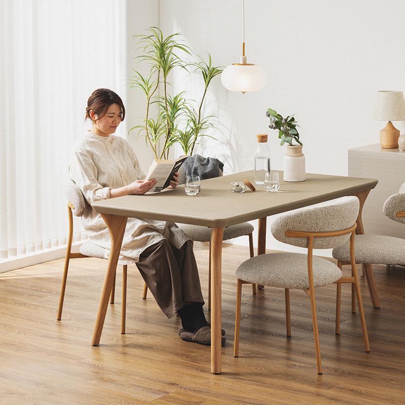 2脚セット ダイニングチェア ファブリック LENAS レナス スチール脚