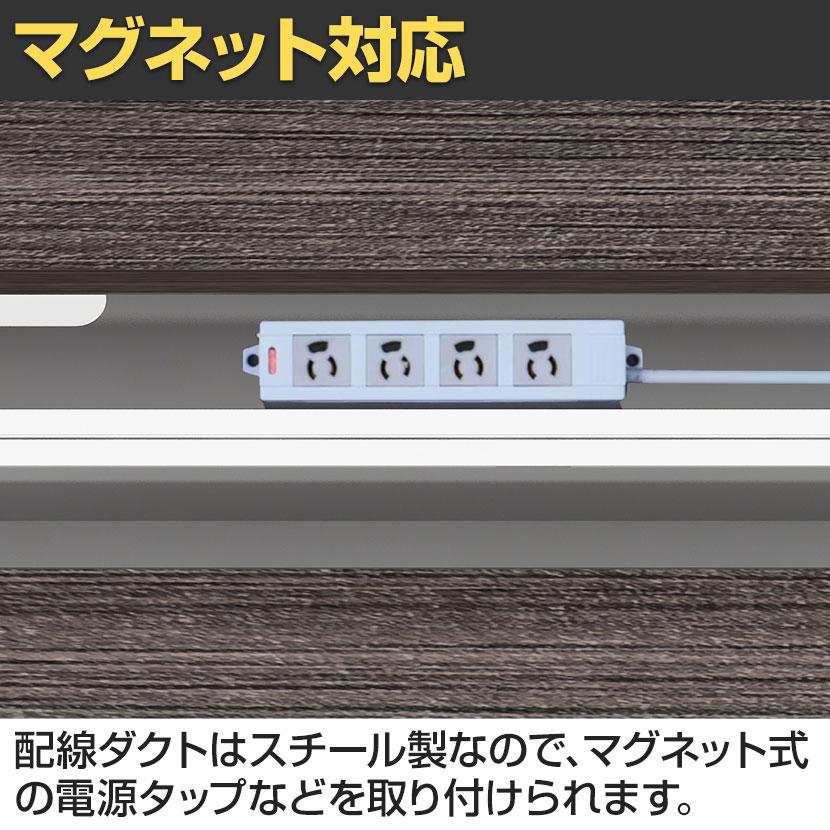 法人様限定 LASHデスク ティーレッグハーフ フリーアドレスデスク 片面3連タイプ 配線ダクト付き 幅3600×奥行600×高さ720mmの画像