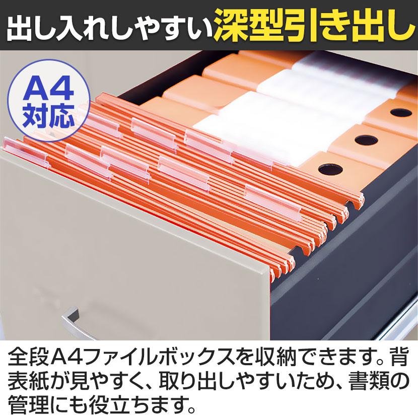 法人様限定 ファイリングキャビネット A4 スチール書庫 スチールワゴン