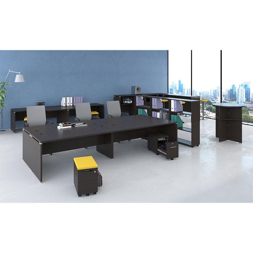 WD 木製ラウンドハイミーティングテーブル イタリア製 丸テーブル 幅  