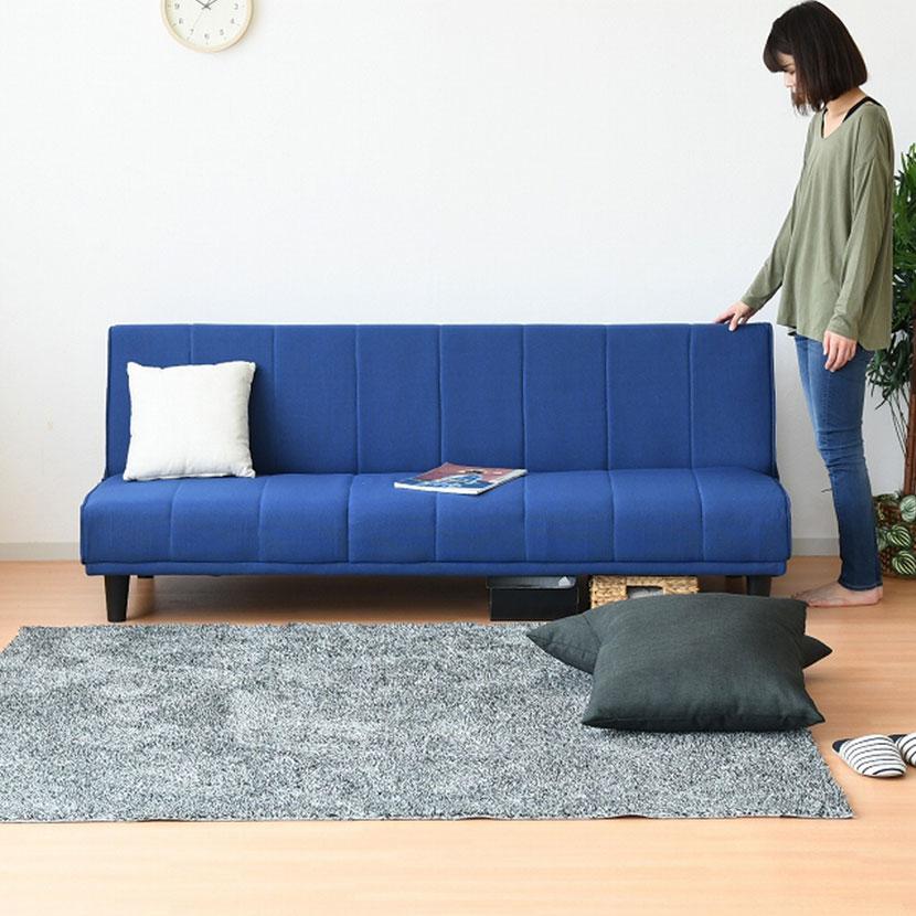 3人掛け ソファベッド ソファ シンプル 布 ファブリック