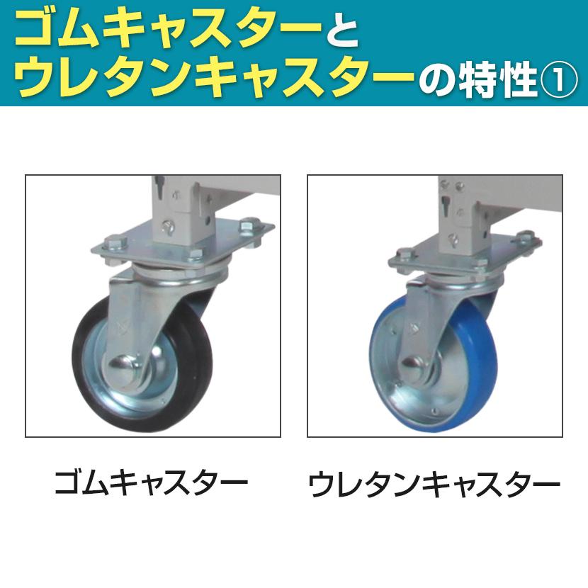 国産スチールラック 業務用 中軽量棚200kg 段 天地4段 ゴムキャスター