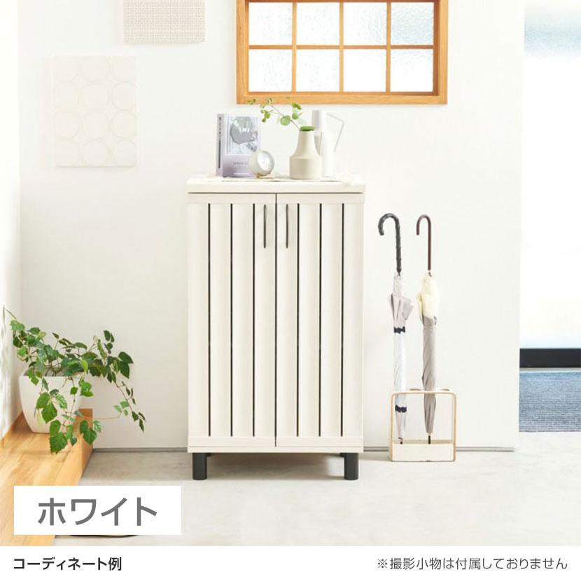 白井産業 シューズボックス 下駄箱 スリット扉 約18足収納 シューズ