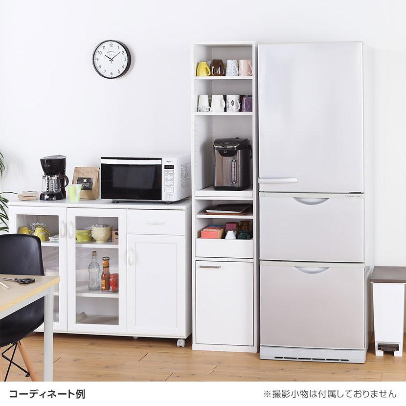 白井産業 食器棚 スリム スライド棚 キッチン収納 モデレオ MDL-1840SL
