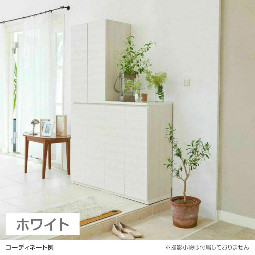 白井産業 シューズボックス 下駄箱 ダンパー付扉 樹脂棚 巾木よけ