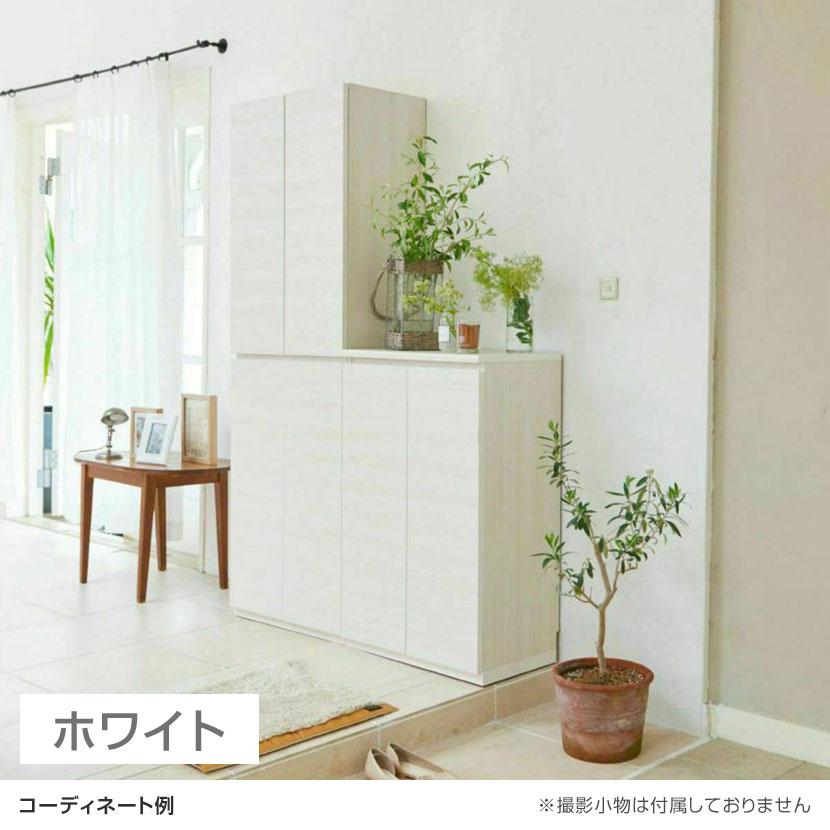 白井産業 シューズボックス 下駄箱 ダンパー付扉 樹脂棚 巾木よけ