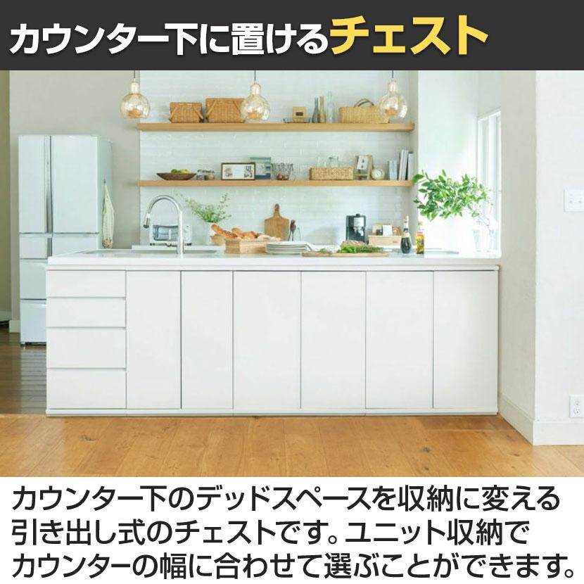 チェスト カウンター下 引き出し キッチン収納 ピタシエ PTS-8545H 幅450×奥行296×高さ849mm 白井産業_10