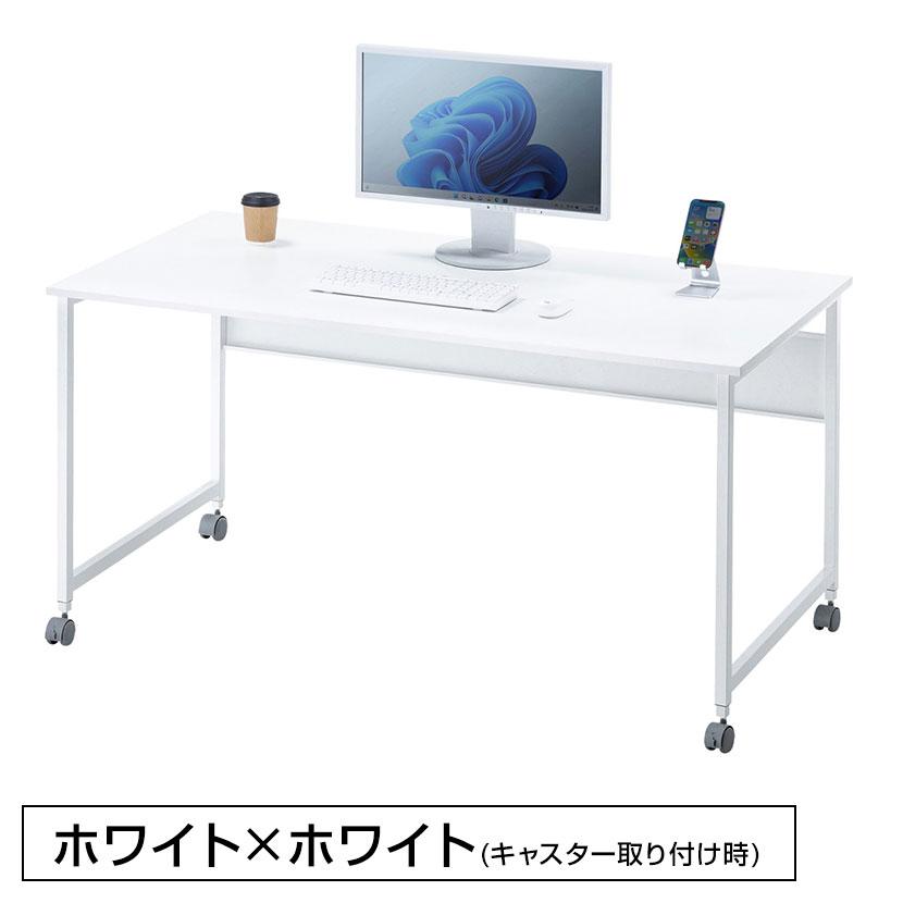 フレキシブルデスク 多目的デスク ワークテーブル 大型ケーブルトレー・キャスター+アジャスター付属 幅1400×奥行700×高さ700・720mm | SANWA SUPPLY | 03