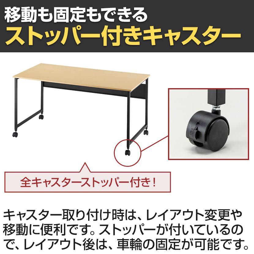 フレキシブルデスク 多目的デスク ワークテーブル 大型ケーブルトレー・キャスター+アジャスター付属 幅1400×奥行700×高さ700・720mm | SANWA SUPPLY | 05