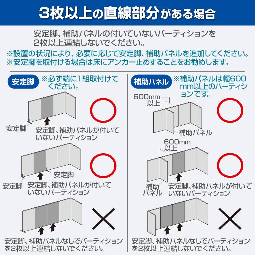 パーティション 布張り OUシリーズ Dパネル パーテーション オフィス パネル 衝立 間仕切り クロスパーテーション おしゃれ 幅1000×高さ1100mm SS-OU-1110C｜officecom｜11