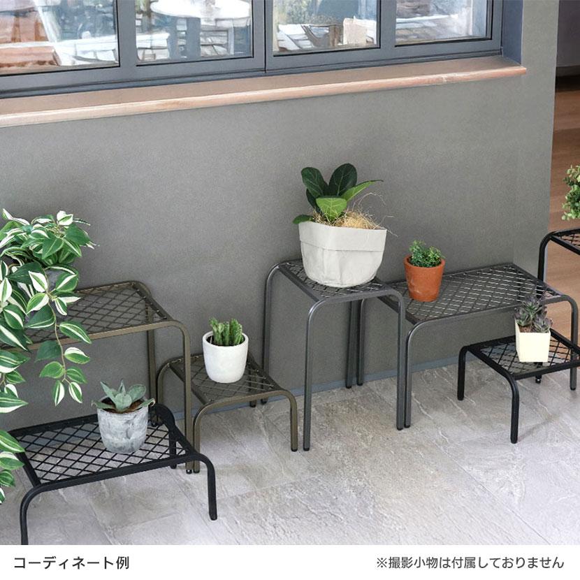 アイアンプランタースタンド TWILL(ツイル) ハイサイズ フラワースタンド 花台 鉢置き台 庭 ベランダ 室内 屋外 玄関 ディスプレイ 観葉植物 |  | 04