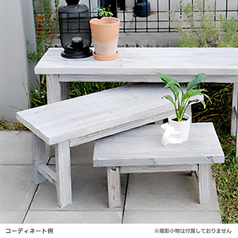 ホワイトスツール風花台 3点セット ロータイプ 木製 フラワースタンド 花台 鉢置き台 サイドテーブル 鉢台 フラワーラック 玄関 ベランダ 庭 室内 屋外 |  | 03