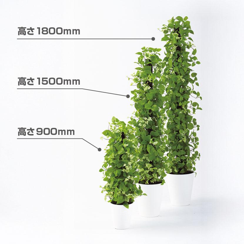 観葉植物 人工樹木 フェイクグリーン 造花 MIXヘゴ ライム/ライム 高さ1500mm 鉢:SA-10(WH)_2