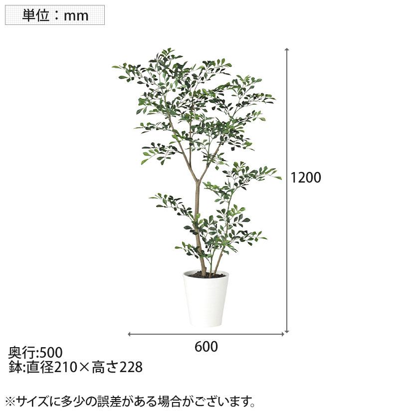 観葉植物 人工樹木 フェイクグリーン 造花 トネリコ FST 高さ1200mm 鉢:SA-7(WH)_6