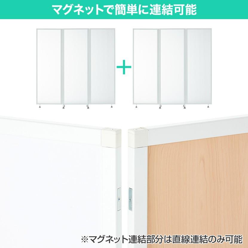 法人送料無料 パーテーション キャスター付き スレディ 3連 オフィスパーテーション 折りたたみパーテーション 衝立 仕切り 幅1800×奥行500×高さ1800mm | オフィスコム | 20