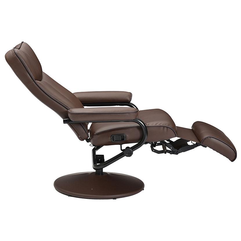 パーソナルチェア 合皮 PVCレザー リクライニングチェア 1人掛けソファ コンパクト 省スペース 回転式 幅805×奥行785〜1450×高さ910〜1010mm | タマリビング | 08