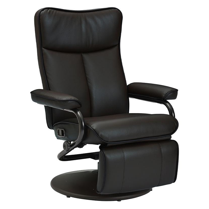 パーソナルチェア 合皮 PVCレザー リクライニングチェア 1人掛けソファ コンパクト 省スペース 回転式 幅805×奥行785〜1450×高さ910〜1010mm | タマリビング | 11