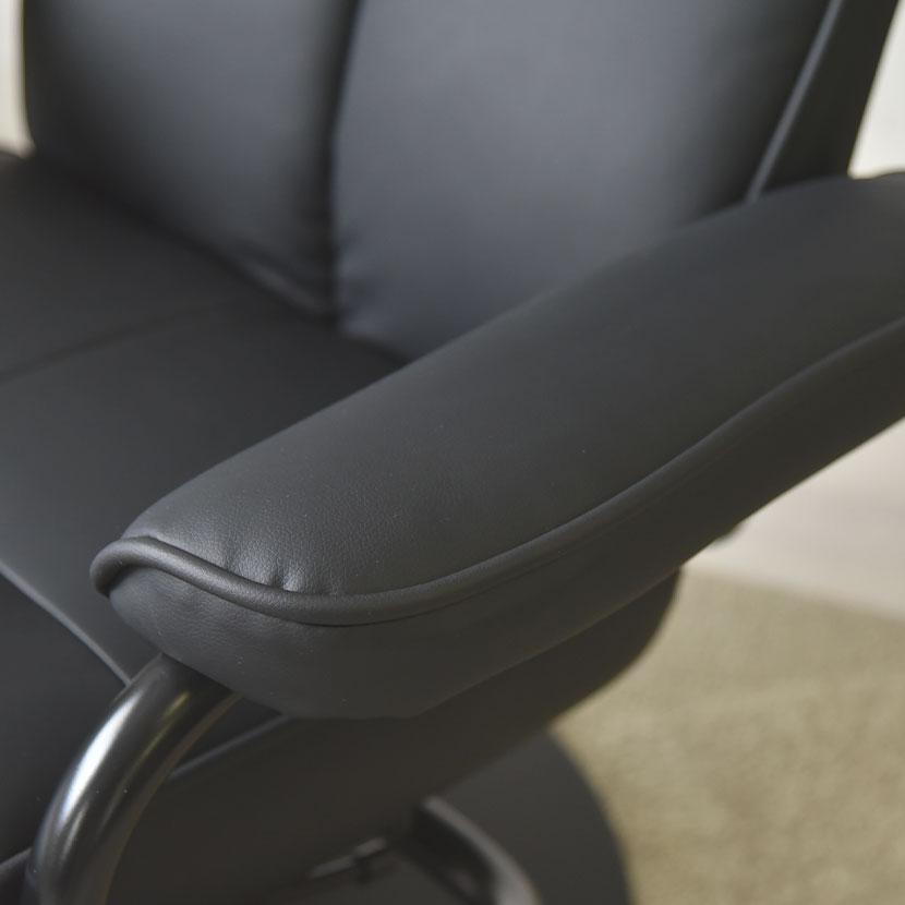パーソナルチェア 合皮 PVCレザー リクライニングチェア 1人掛けソファ コンパクト 省スペース 回転式 幅805×奥行785〜1450×高さ910〜1010mm | タマリビング | 04