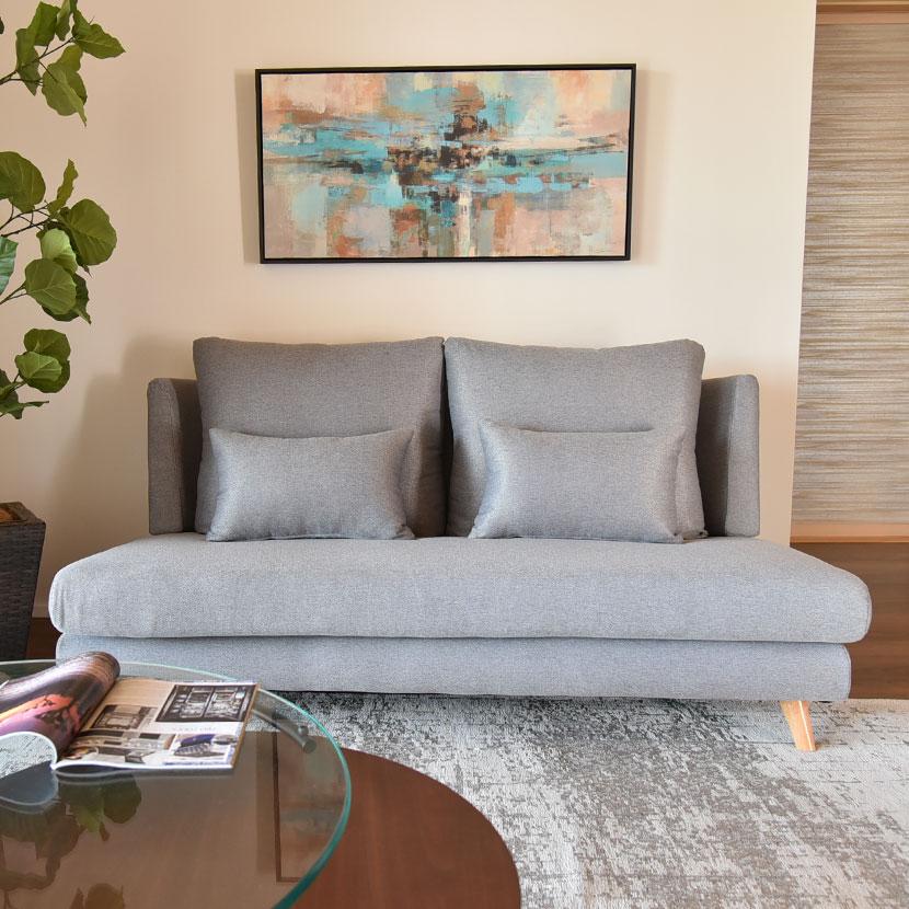 2.5人掛けソファ ローソファ ファブリック カジュアル 可愛い 幅1660×奥行980×高さ810mm | タマリビング | 03