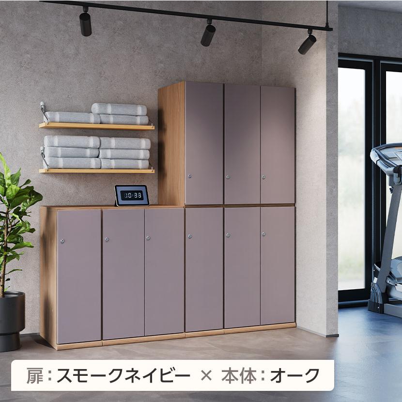 東馬×オフィスコム Variest ロッカー 4人用 スタンダード 木製ロッカー 鍵付き 国産 完成品 幅593×奥行540×高さ1800mm オフィスロッカー スリムロッカー |  | 08