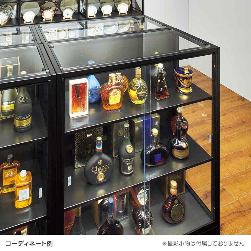 イタリア製　ミラー　コレクションテーブル ディスプレイケース 店舗什器 ラテラルショーケース コレクションケース 鍵付 脚付 店舗什器 収納