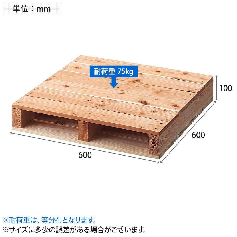 パレット ステージ 木製 マネキン陳列 幅600×奥行600×高さ100mm 業務用 店頭用 店舗什器 陳列什器 アパレル 雑貨 展示会の画像