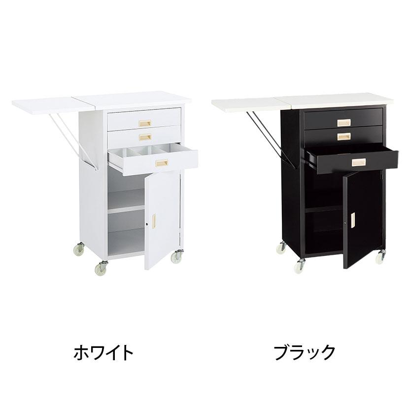 スチール製作業台 収納付きタイプ 鍵なし レジ台 カウンター キャスター付き 天板折りたたみ可能 幅935×奥行400×高さ945mm 業務用 店頭用 店舗什器_1